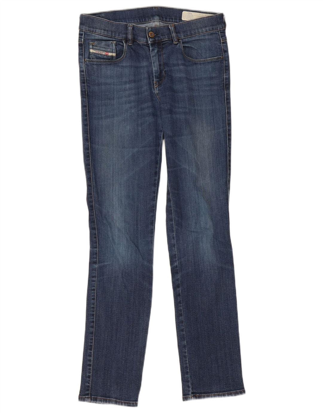 Dżinsy damskie Diesel Sandy Regular Slim Straight W29 L32 Niebieskie bawełniane