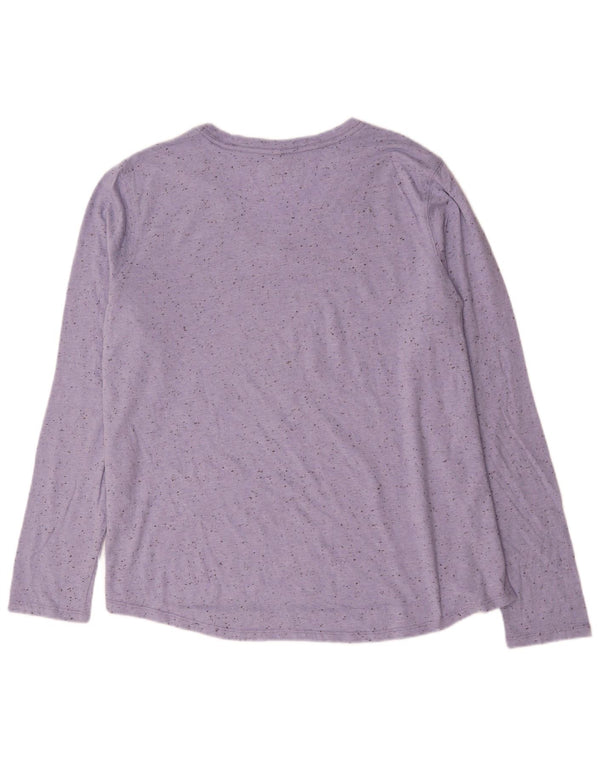 Damski top Carhartt o swobodnym kroju z długim rękawem US 20 2XL Fioletowa bawełniana nakrapiana