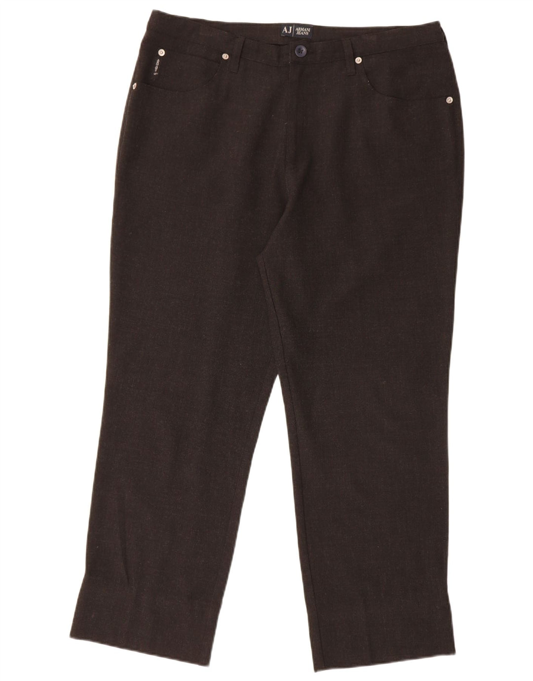Spodnie damskie Armani Straight Casual W36 L27 Brązowe