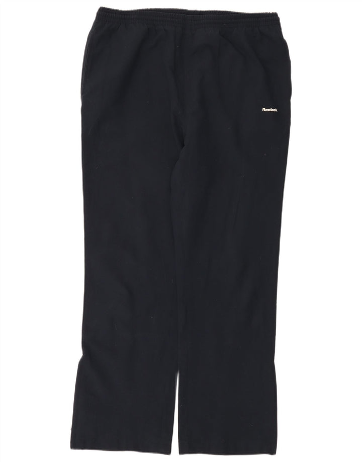 Damskie spodnie dresowe Reebok US 12, duże, granatowe, poliestrowe