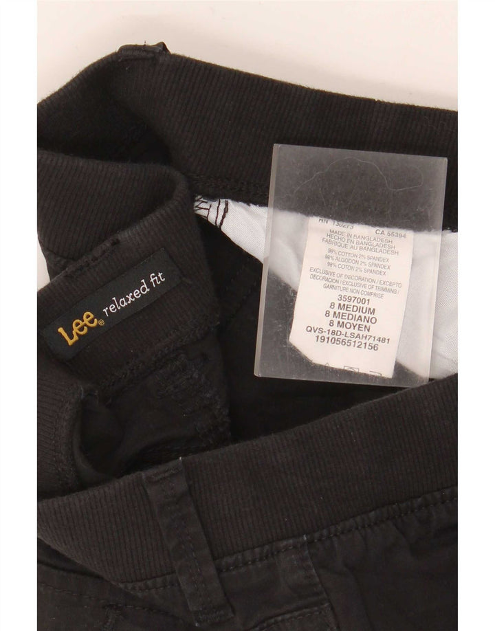 Damskie szorty cargo Lee o swobodnym kroju US 8 Medium W30, czarne, bawełniane