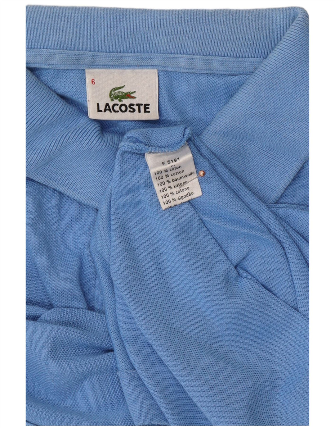 Męska koszulka polo LACOSTE, rozmiar 6, XL, niebieska, bawełniana