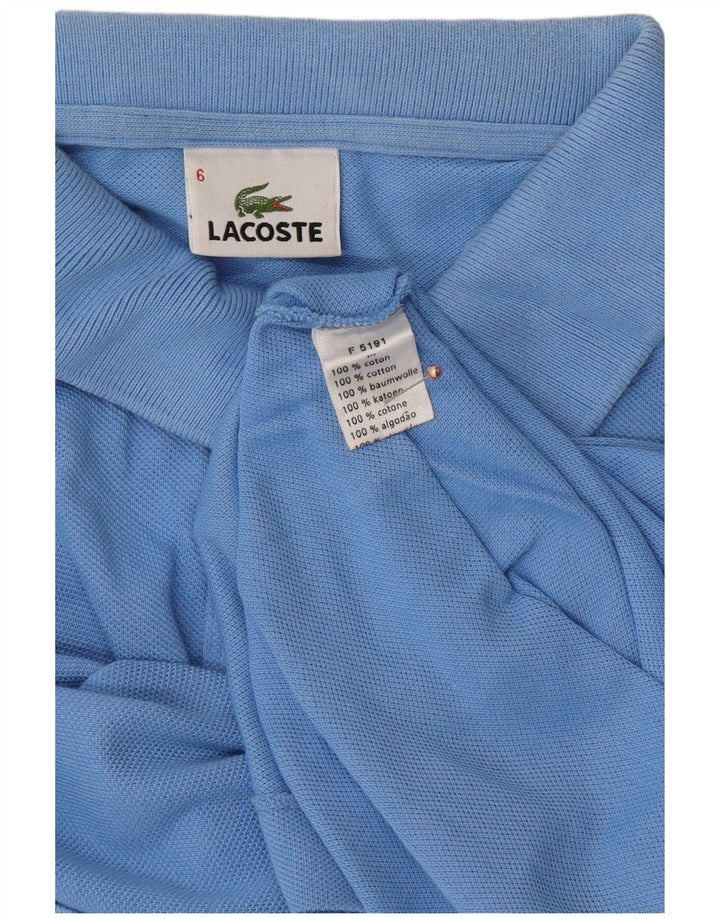 Męska koszulka polo LACOSTE, rozmiar 6, XL, niebieska, bawełniana