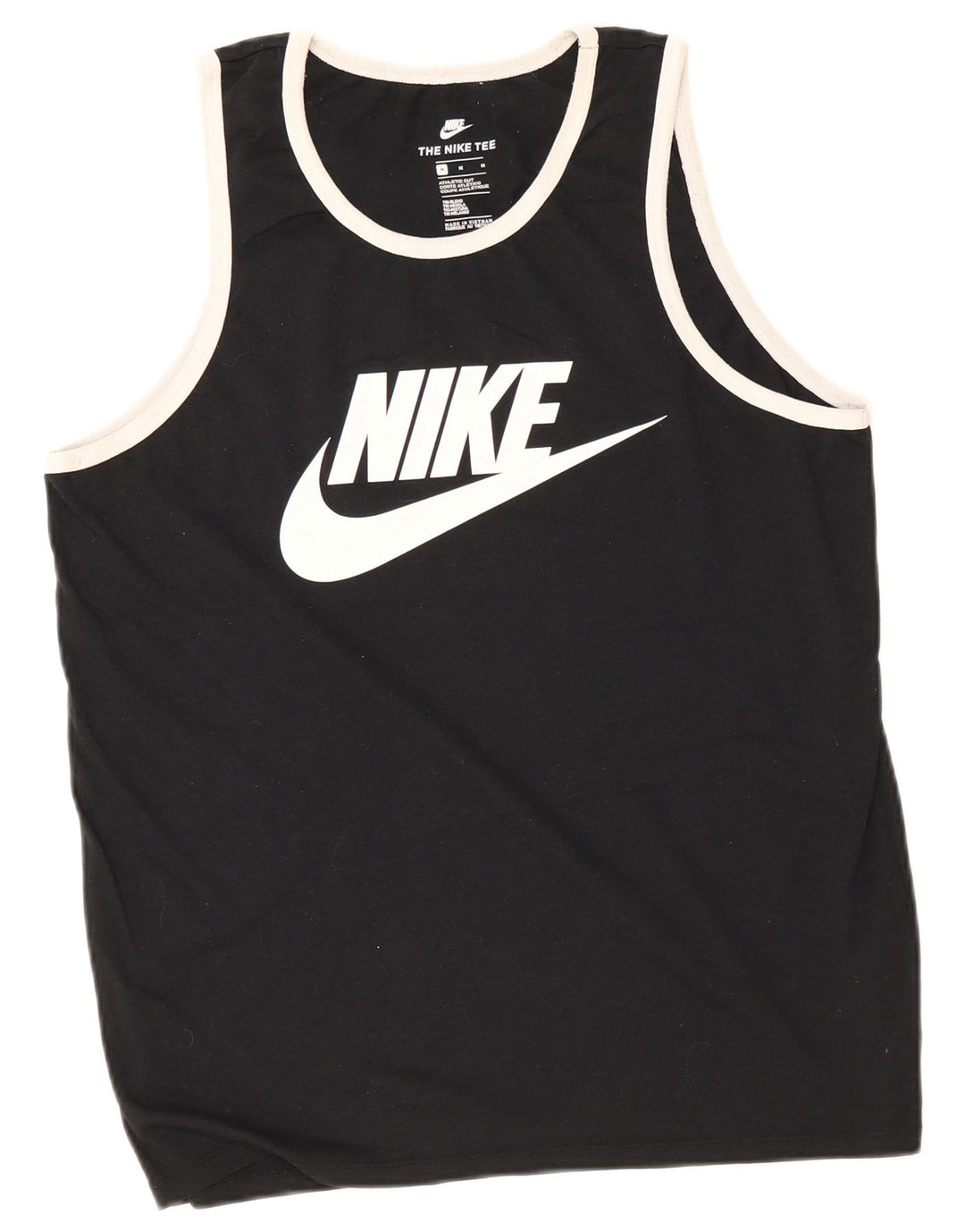 Męska kamizelka Nike o sportowym kroju z grafiką, średni czarny poliester