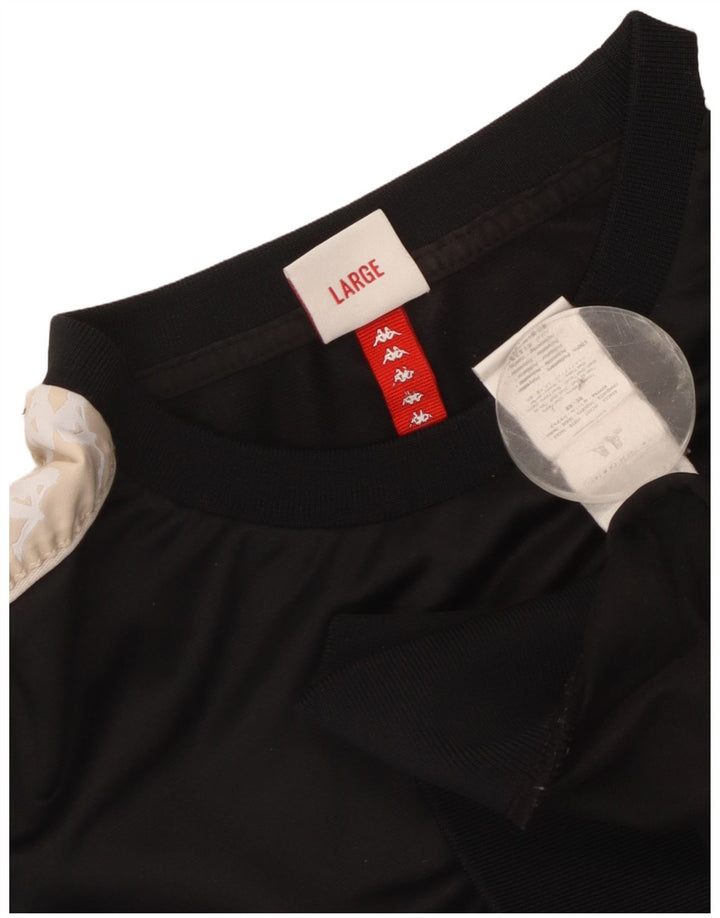 Damska bluza Kappa Crop Graphic Jumper UK 14, duża czarna, z blokami kolorów