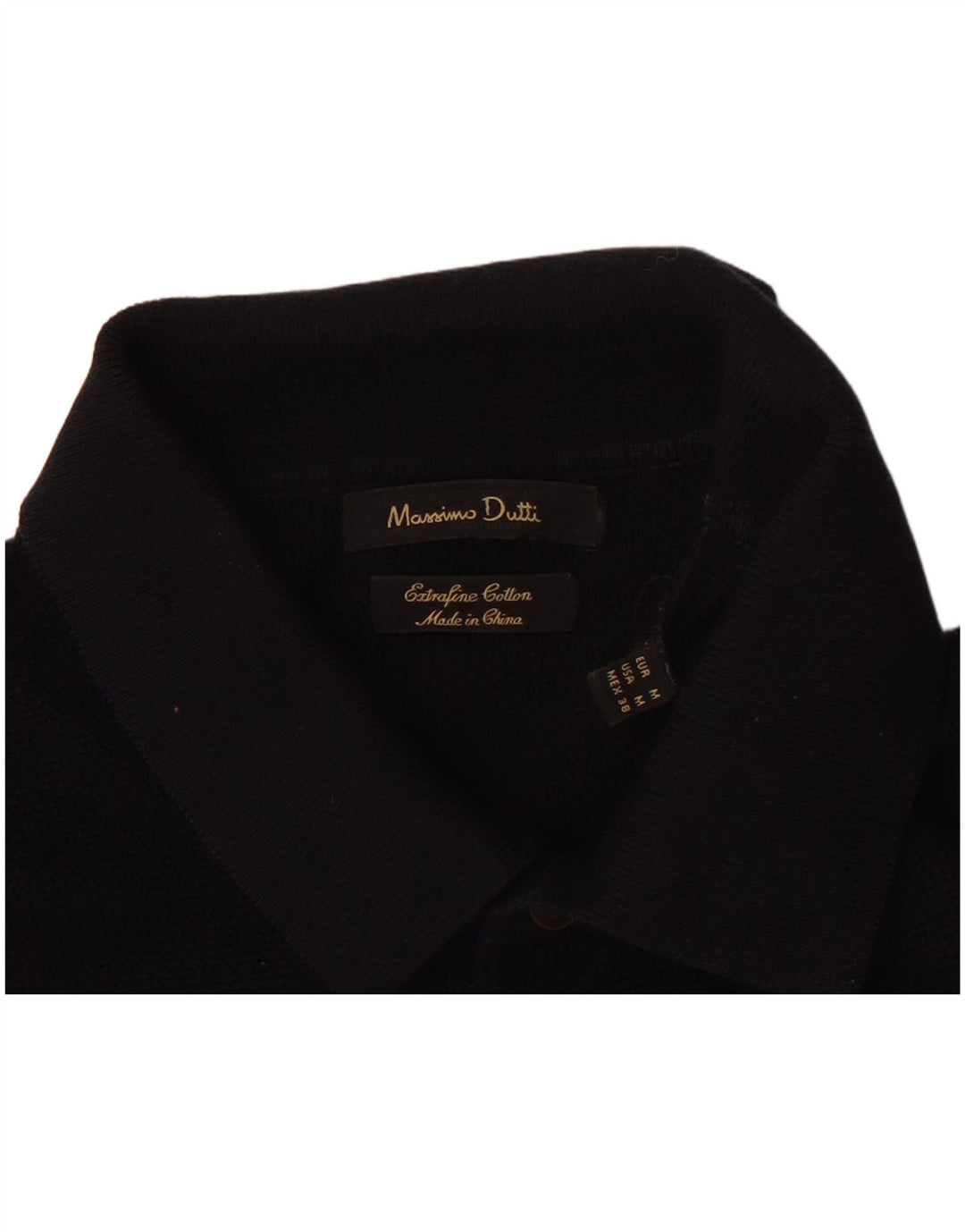 Męska koszulka polo Massimo Dutti, średni kolor granatowy
