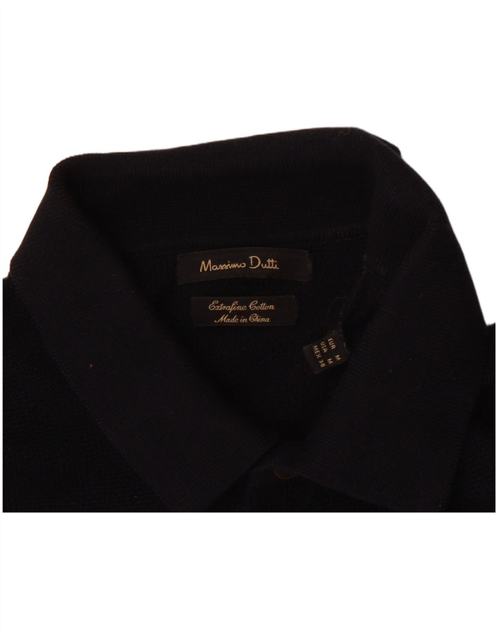 Męska koszulka polo Massimo Dutti, średni kolor granatowy