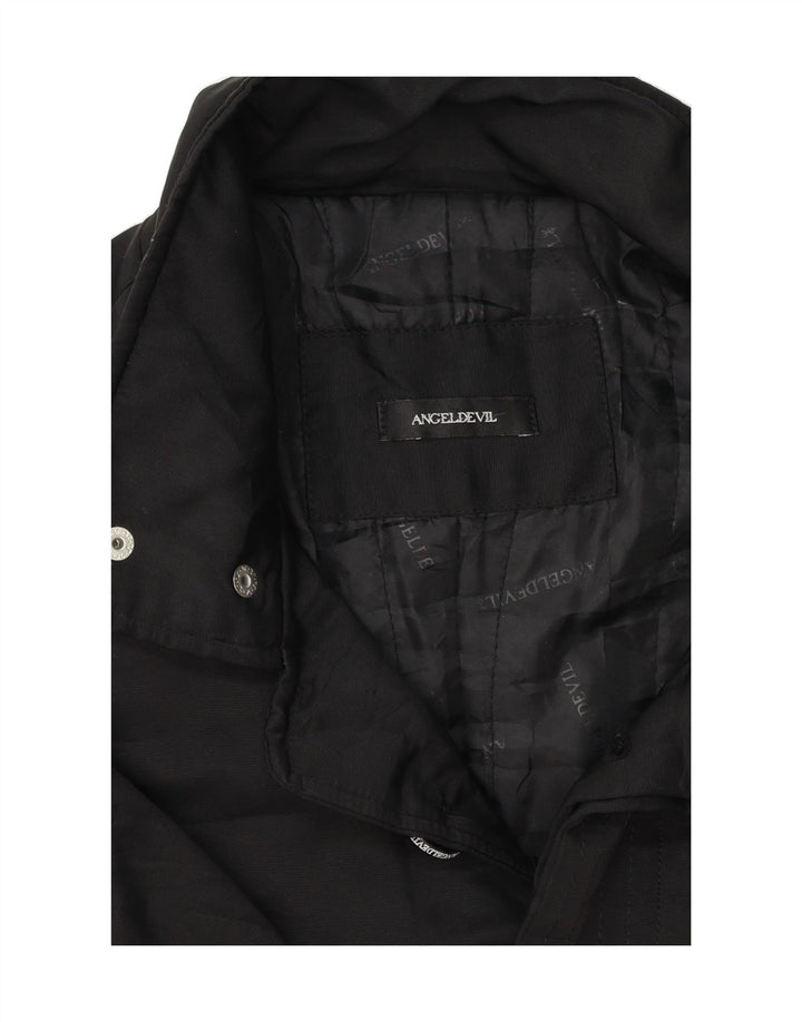 VINTAGE Womens Military Overcoat UK 14 Medium Black Vintage Vintage and Second-Hand Vintage from Messina Hembry 