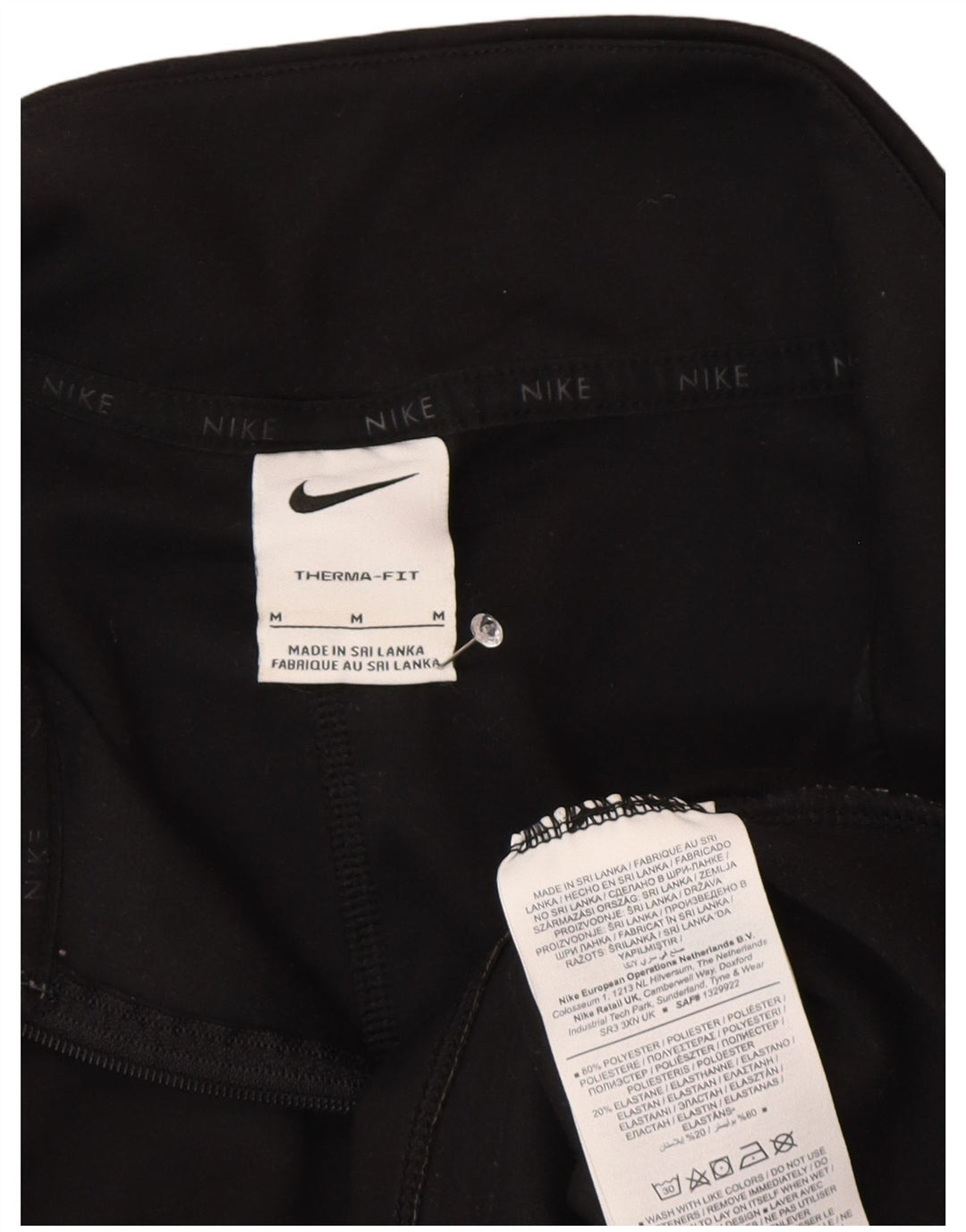 Damski dres Nike Therma-Fit z zamkiem błyskawicznym na szyi, UK 14, średni czarny