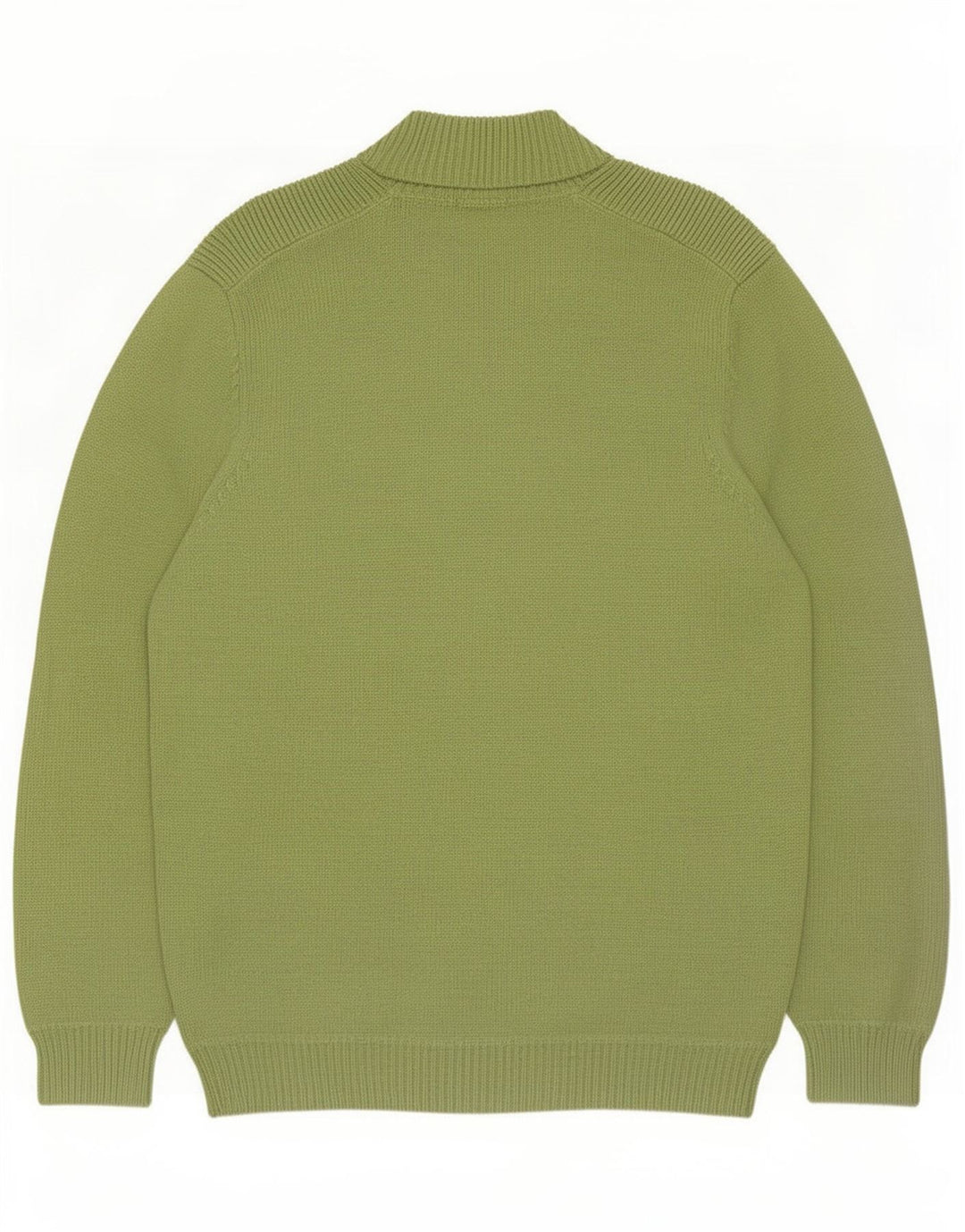 Męski sweter zapinany na zamek Massimo Dutti, duży, zielony