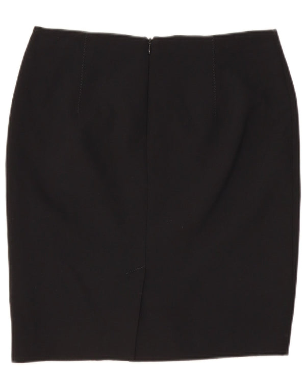 Damska spódnica ołówkowa VINTAGE UK 10 Small W29 Czarny poliester