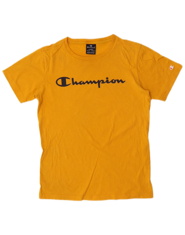 T-shirt dziewczęcy Champion z grafiką, rozmiar 11-12 lat, duży, żółty