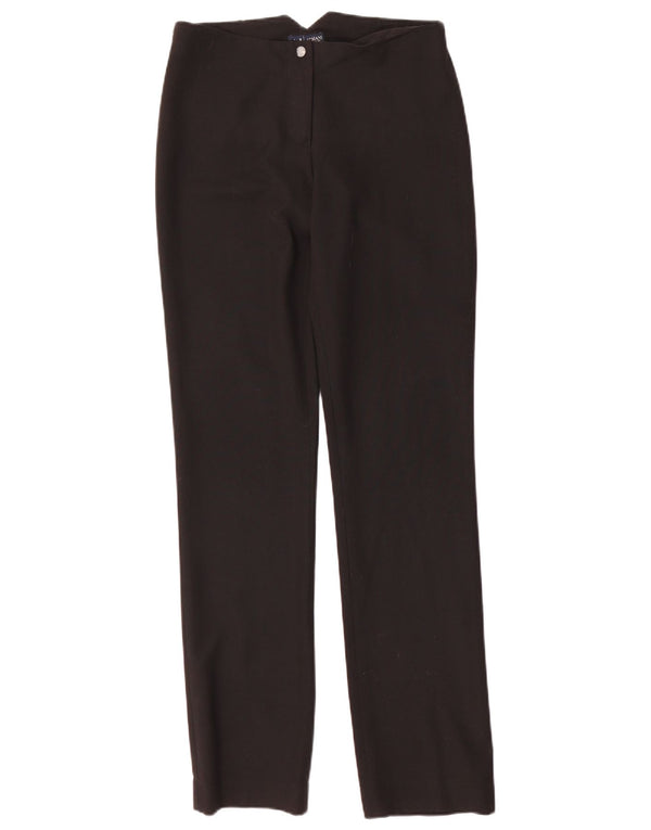 Armani Jeans Womens Straight Chino Trousers UK 10 Small W28 L32 Black