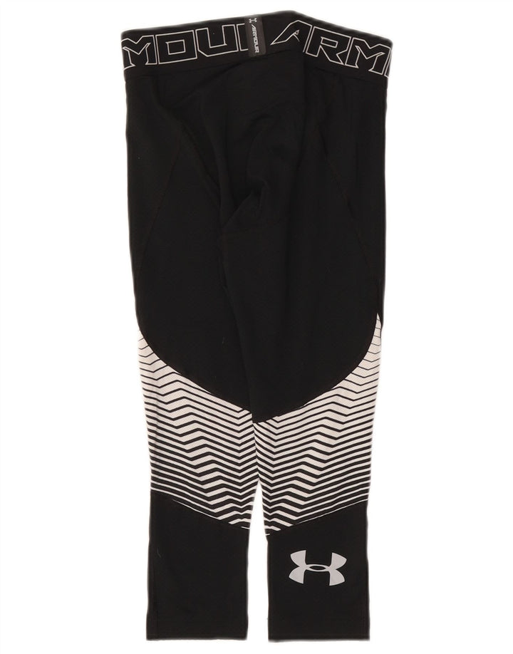 Damskie legginsy Capri Under Armour UK 10, małe, czarne, geometryczne