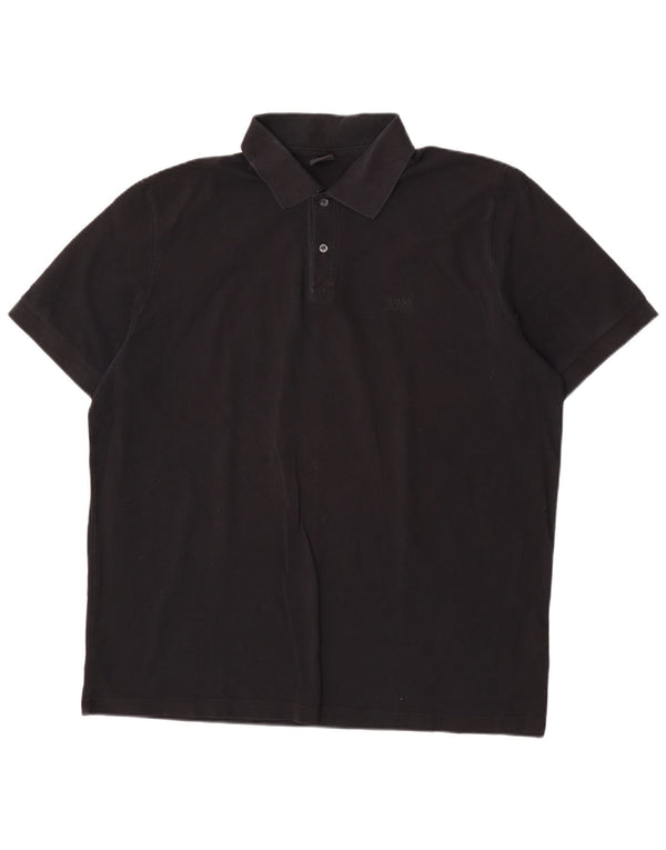 Męska koszulka polo Hugo Boss 2XL, czarna, bawełniana