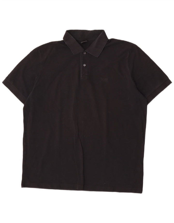 Męska koszulka polo Hugo Boss 2XL, czarna, bawełniana