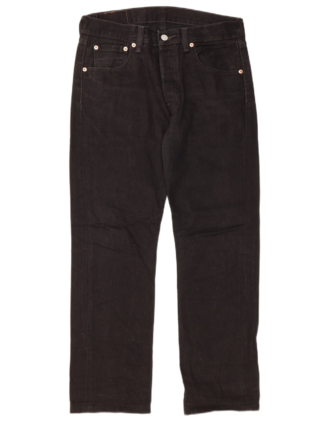 Męskie jeansy LEVI'S 501 Straight W30 L26 Czarne bawełniane