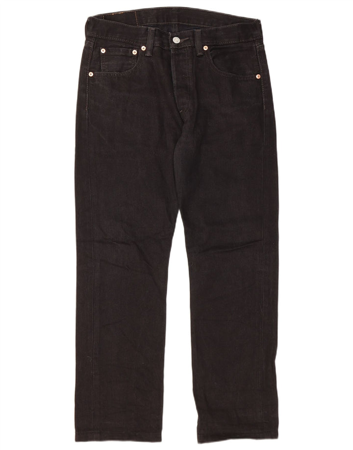 Męskie jeansy LEVI'S 501 Straight W30 L26 Czarne bawełniane