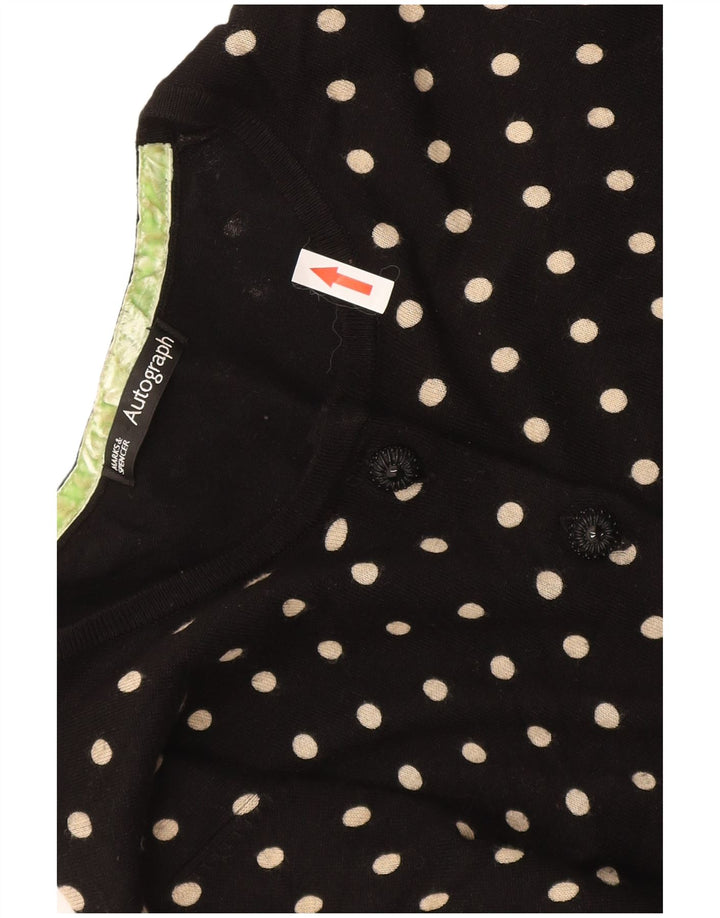 Marks & Spencer Damski sweter rozpinany z autografem UK 14, średni czarny