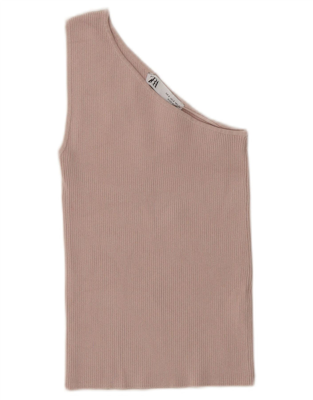 Krótki top damski Zara na jedno ramię UK 8 Small Pink wiskoza