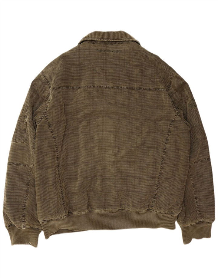Męska kurtka bomberka CAMP DAVID UK 44 2XL Khaki w kratkę