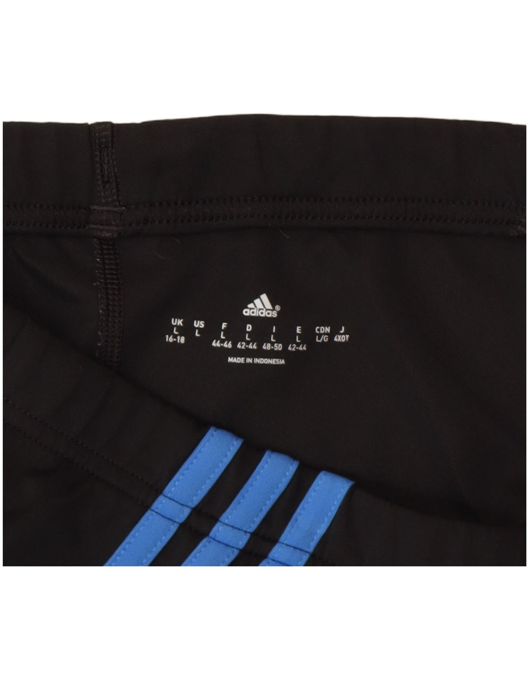 Damskie legginsy Adidas Capri UK 16/18, duże, czarne, poliestrowe