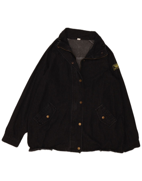 Vintage damska kurtka dżinsowa UK 20 2XL granatowa