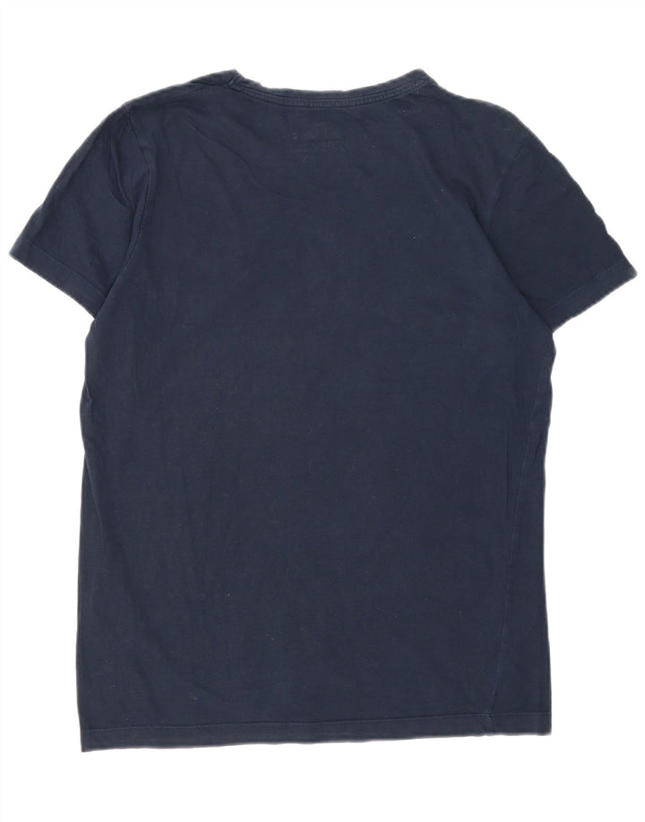 Męski T-shirt z grafiką Jack & Jones, średni, granatowy, bawełniany