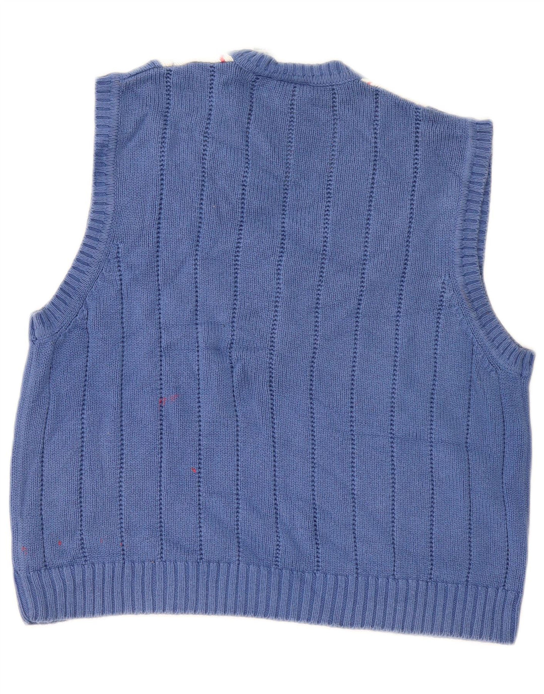 Bezrękawnik damski Izod UK 16, duży, niebieski Argyle/diamentowa bawełna