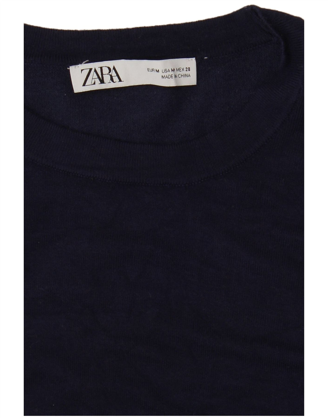 Sweter damski Zara z dekoltem w łódkę UK 12, średni granatowy