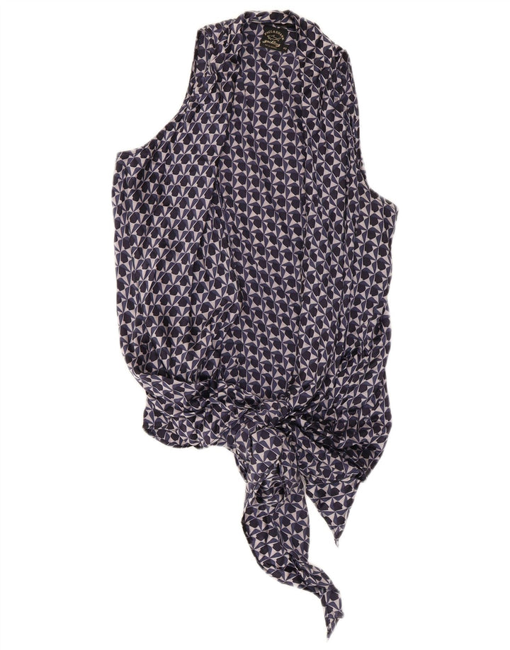 Damski kardigan bez rękawów Paul & Shark IT 42, średni granatowy