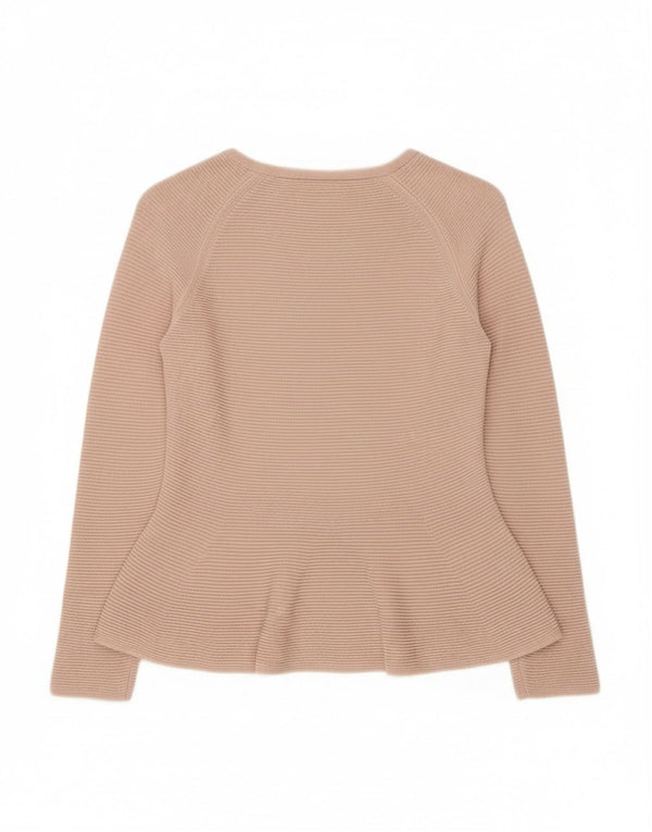 Damski sweter Hugo Boss z krótkim rękawem i dekoltem w łódkę UK 10 Small Pink Wiskoza