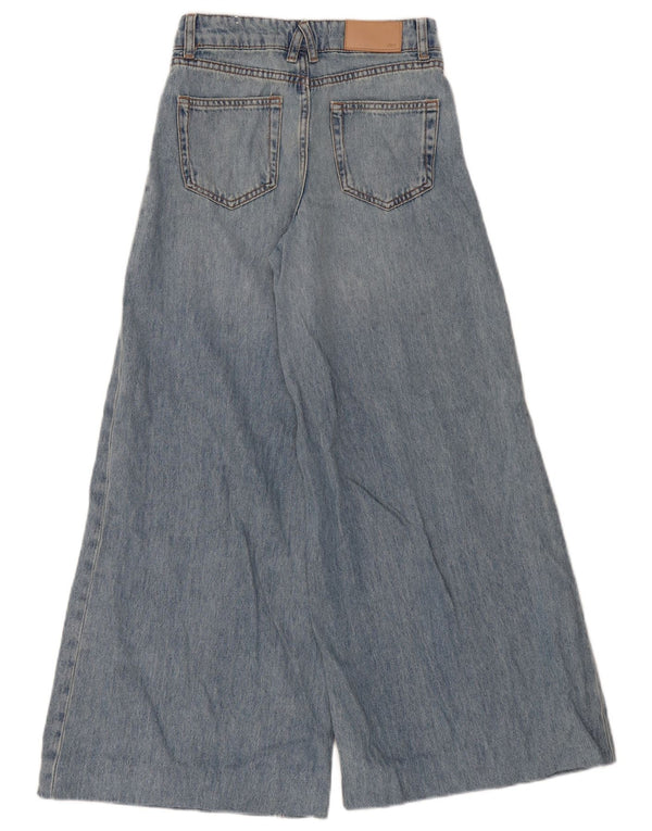 Damskie jeansy z szeroką nogawką Zara EU 32 2XS W22 L29 Niebieskie