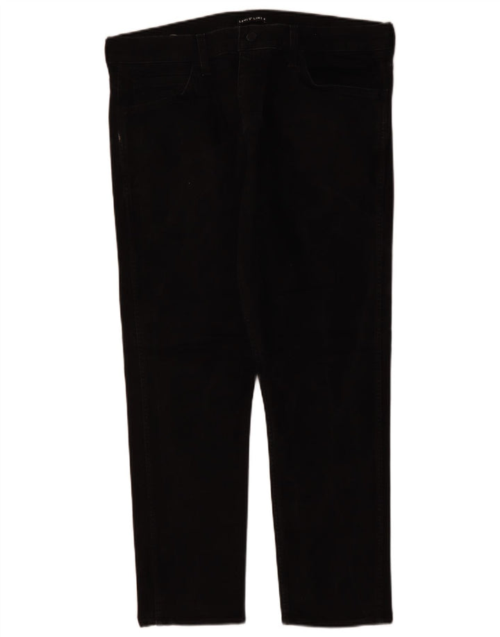 Męskie proste dżinsy LEVI'S W36 L27 Czarna bawełna