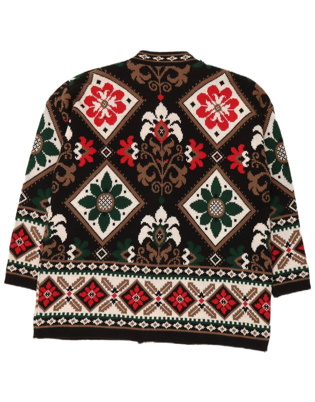 Damski sweter oversize BELLISIMO UK 16 Large Black Fair Isle