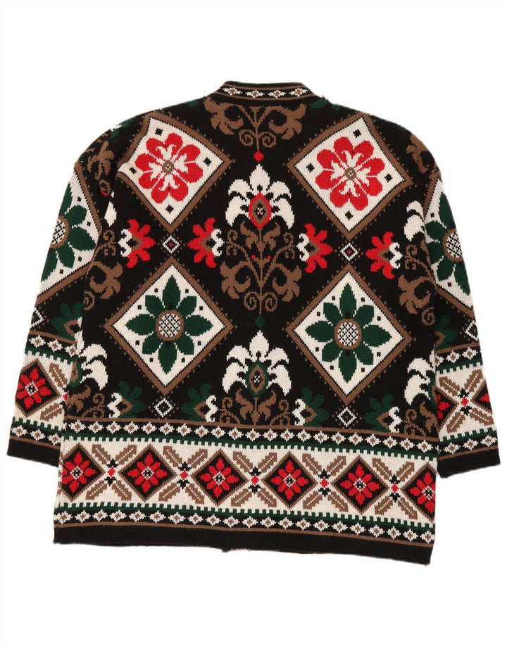 Damski sweter oversize BELLISIMO UK 16 Large Black Fair Isle