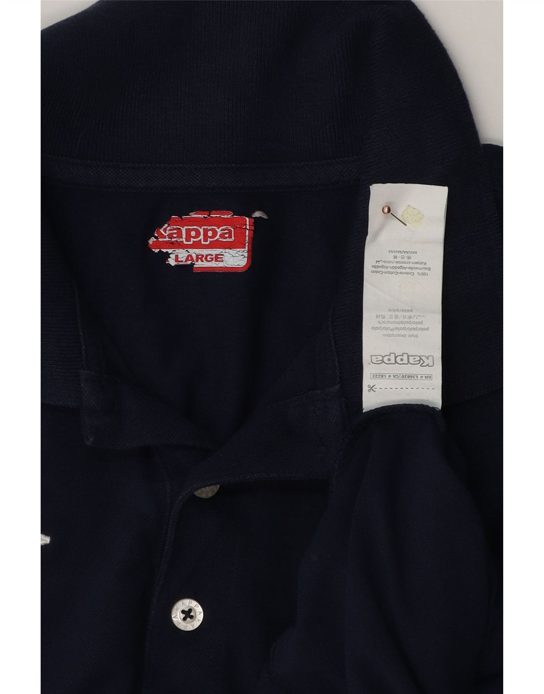Męska koszulka polo KAPPA, duża, granatowa, bawełniana