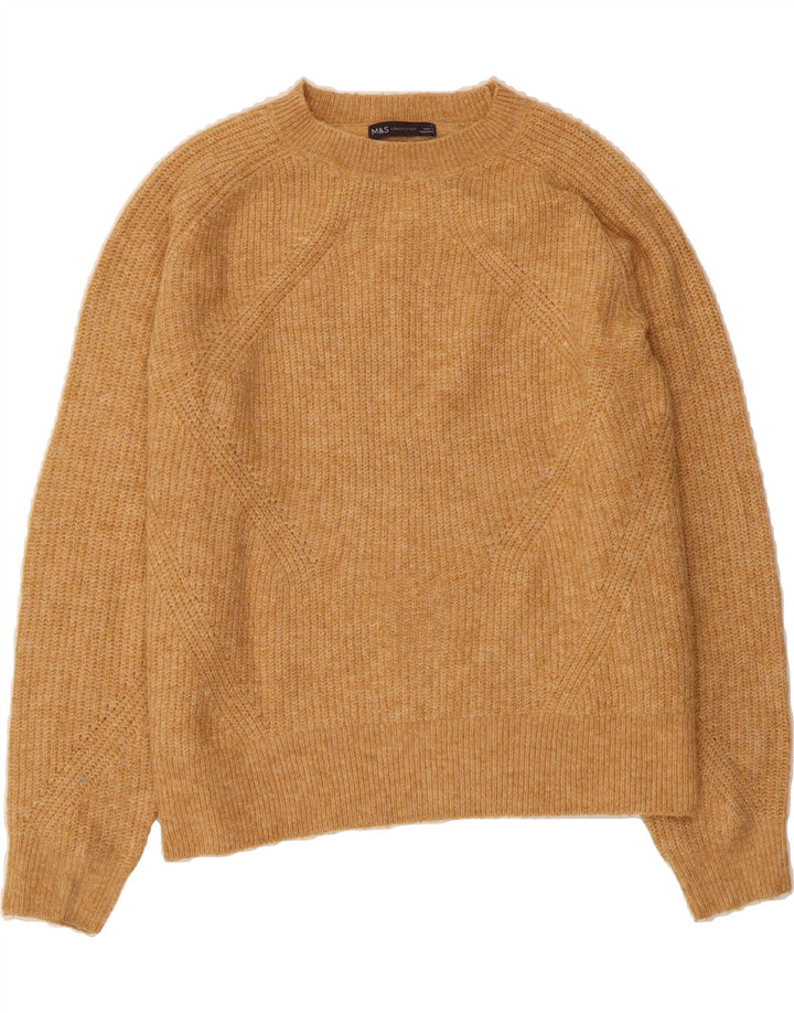MARKS & SPENCER Womens Crew Neck Jumper Sweater UK 16 Large Beige Vintage Marks & Spencer and Second-Hand Marks & Spencer from Messina Hembry 