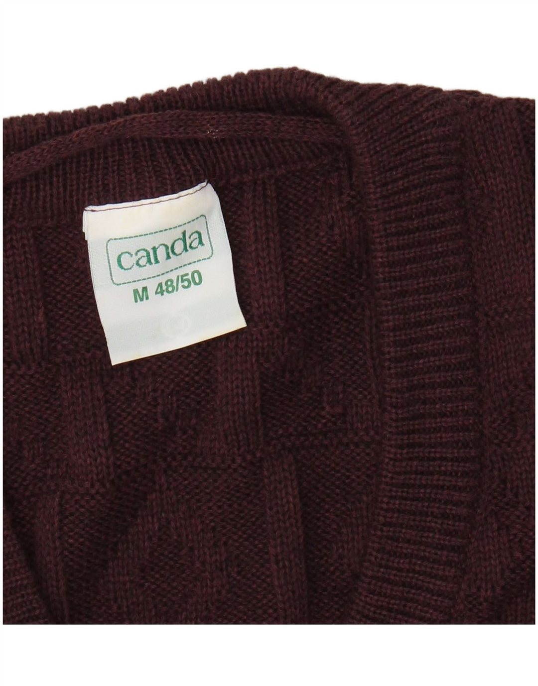 Podkoszulek męski CANDA z kamizelką EU 48/50 Średni burgund Argyle/Diamentowy akryl
