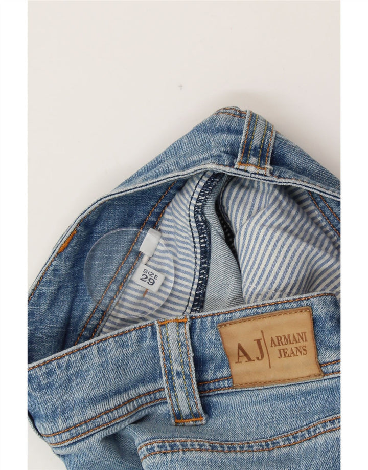 Damskie proste dżinsy ARMANI W29 L30 niebieskie