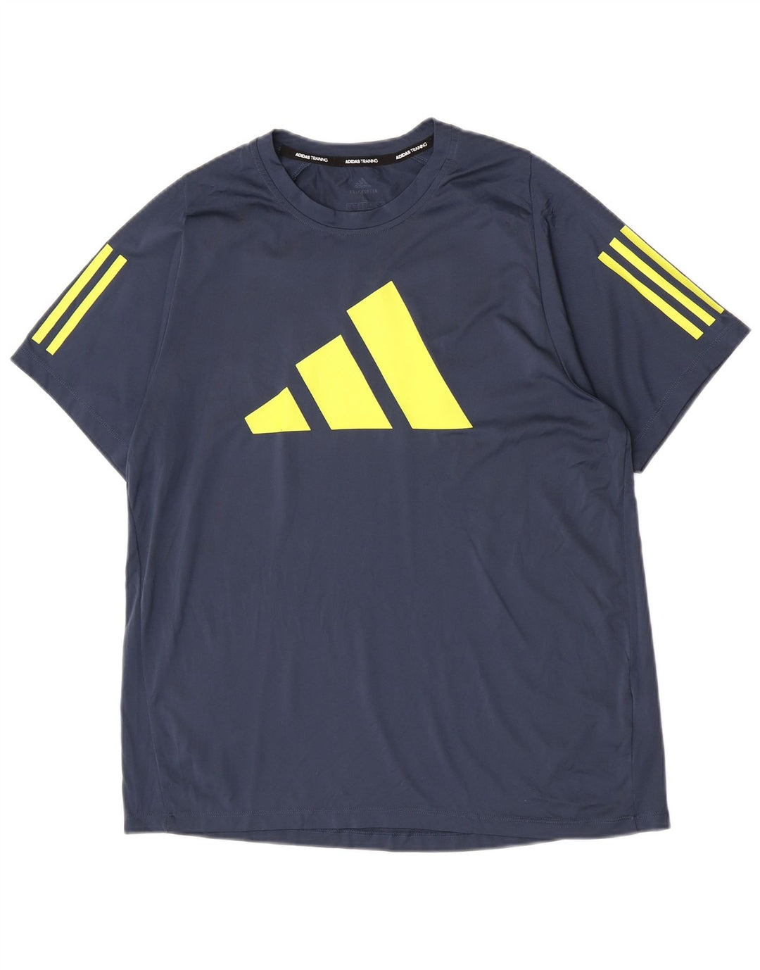Męska koszulka Adidas Regular Graphic Top, duża, granatowa, z blokami kolorów