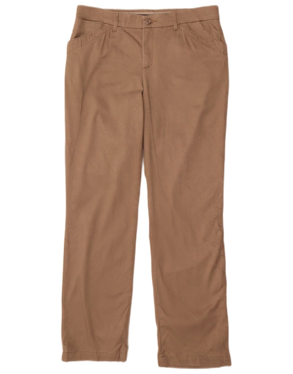 Damskie proste spodnie Lee ze średnim stanem US 10 Large W32 L31 beżowe