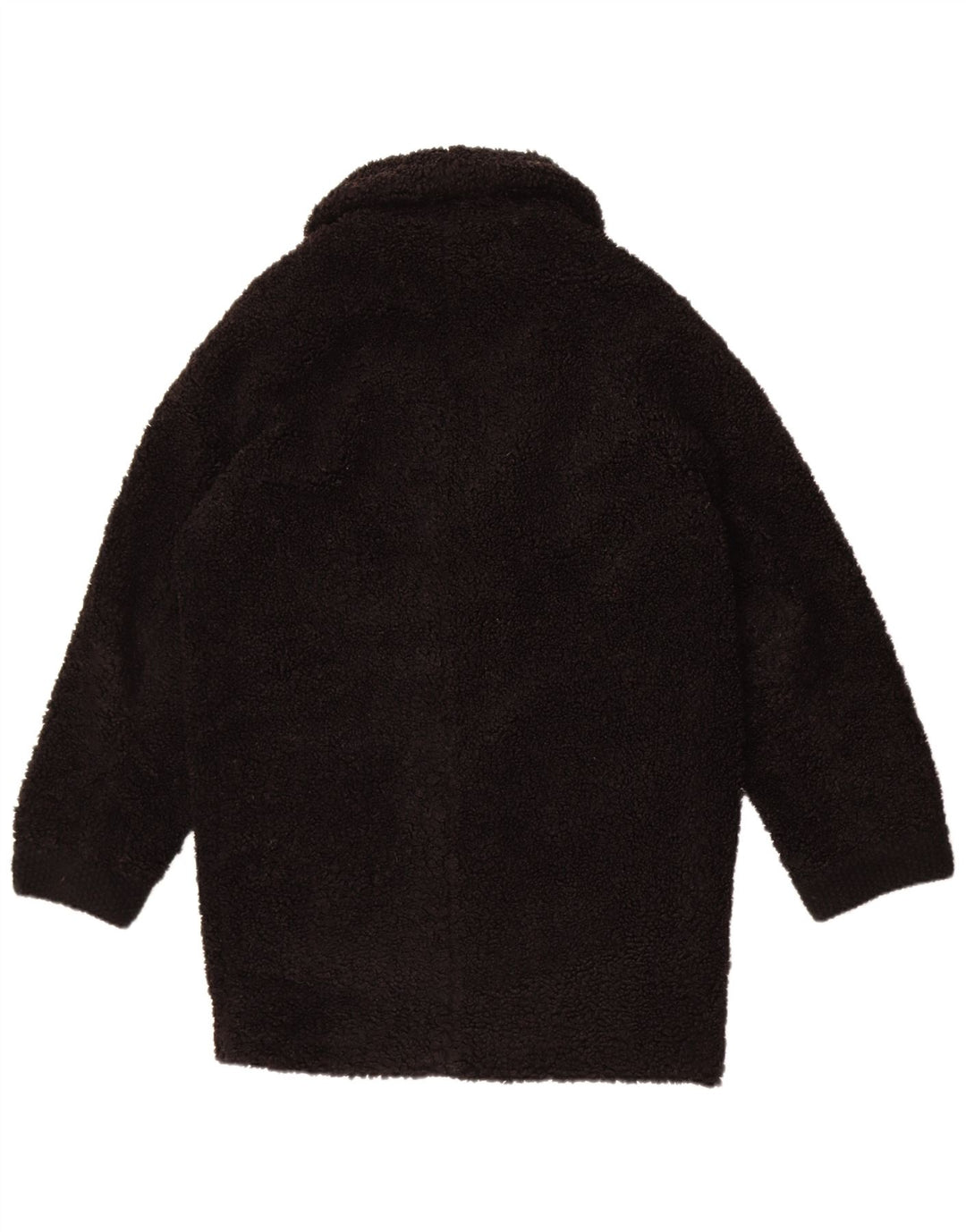 Damski polarowy płaszcz oversize Zara UK 6 XS, czarny poliester