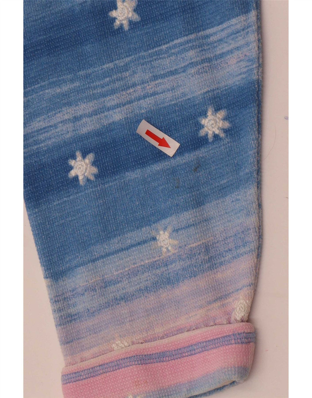 Vintage damska bluzka koszulowa w abstrakcyjny wzór UK 16 w duże niebieskie paski