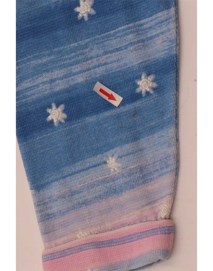 Vintage damska bluzka koszulowa w abstrakcyjny wzór UK 16 w duże niebieskie paski
