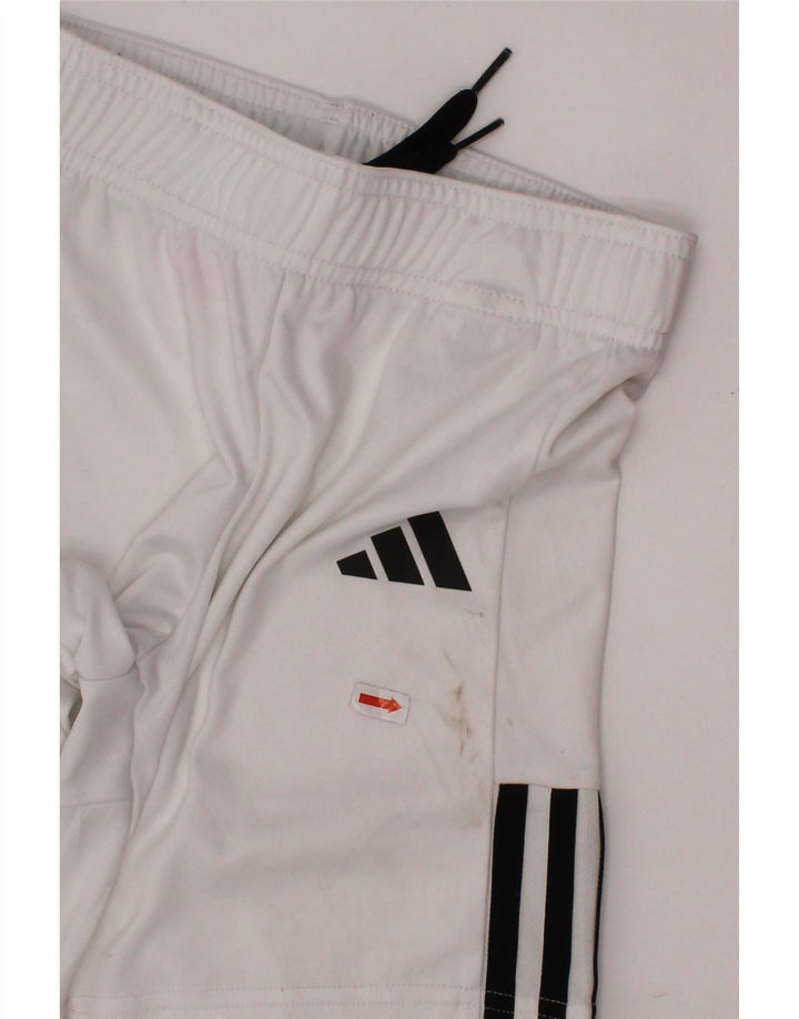 Chłopięce spodenki sportowe ADIDAS Aeroready 7-8 lat, biały poliester