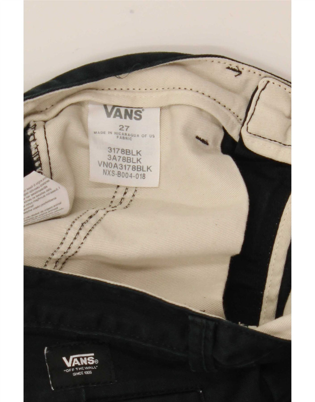 Męskie spodenki chino Vans W27 XS, zielone, bawełniane