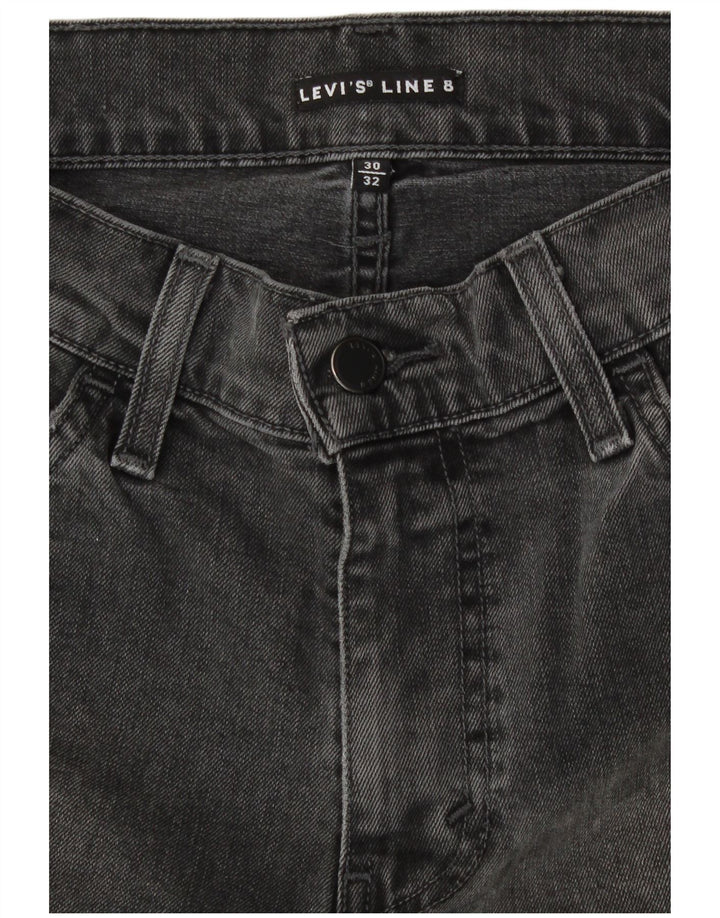 LEVI'S Mens Line 8 Slim Jeans W30 L32 Grey Cotton