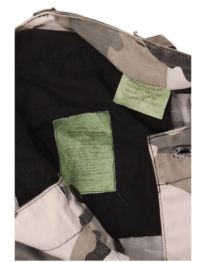 Spodnie męskie VINTAGE Regular Cargo małe W31.5 L32.5 Szary kamuflaż