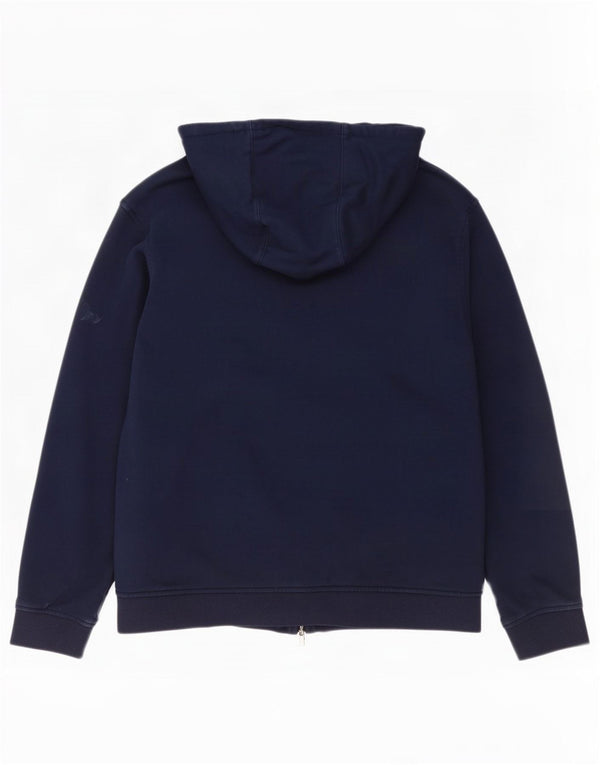 Lacoste Męski sweter z kapturem i zamkiem, rozmiar 4, średni granatowy, bawełniany